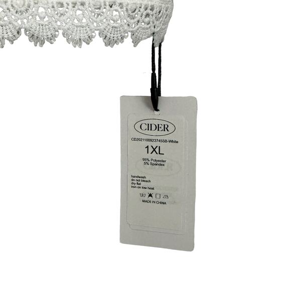 NWT Cider White Lace Corset Crop Top Size 1X Castlecore Fairycore Cosplay - Picture 6 of 9